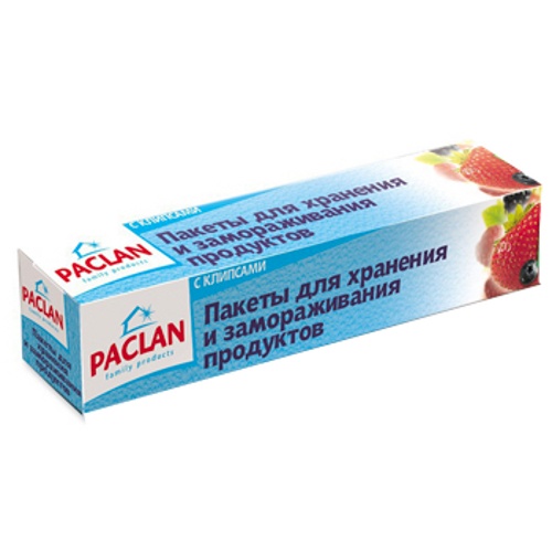 Пакеты для замораживания "Paclan" (Паклан) 1л 40шт в коробке