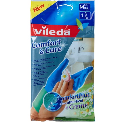 Перчатки "Vileda" (Виледа) резиновые для чувствительной кожи размер M