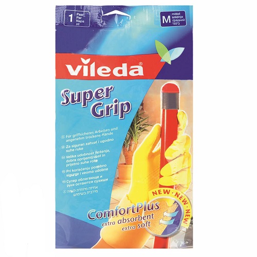 Перчатки "Vileda" (Виледа) бытовые резиновые размер M Германия