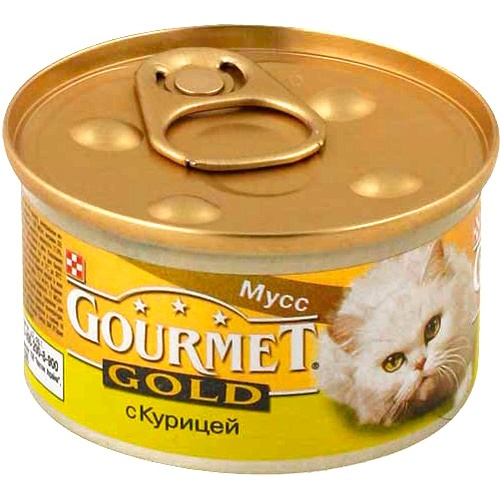 Корм консервированный для кошек Гурме голд мусс Курица 85г Франция