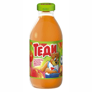 Сок детский "Теди" морковь персик яблоко 330мл ст.бутылка Польша
