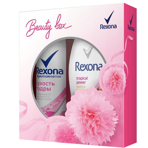Подарочный набор "Rexona" (Рексона) Beauty Box (гель для душа + дезодорант-спрей) набор красоты