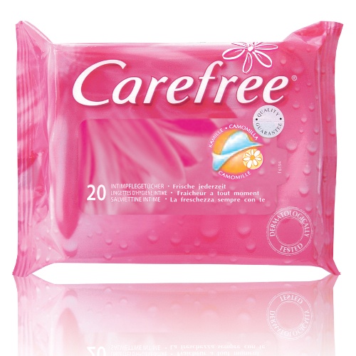 Салфетки влажные "Carefree" (Кэфри) для интимной гигиены 20шт в/у Италия
