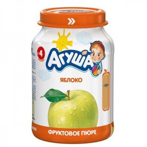 Пюре детское фруктовое "Агуша" яблоко 200г