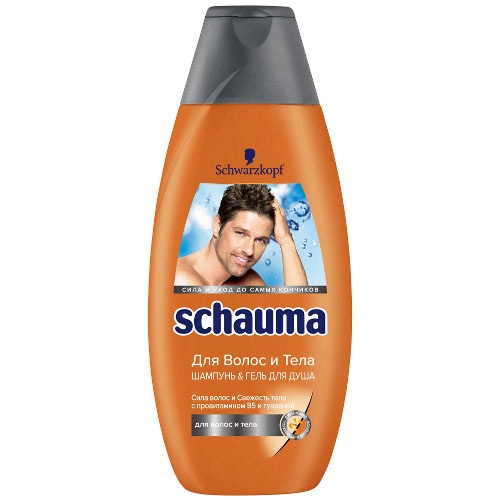 Шампунь "Schauma" (Шаума) мужской для волос и тела 380мл