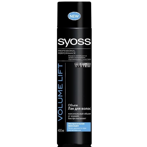 Лак для волос "Syoss" (Сьесс) Volume Lift Объем экстрасильная фиксация 400мл