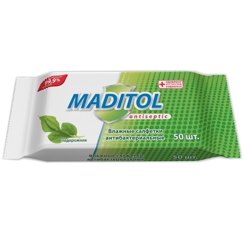 Салфетки влажные "Maditol" (Мадитол) антибактериальные 50шт