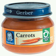 Пюре детское овощное "Gerber" (Гербер) морковь 80г ст.банка
