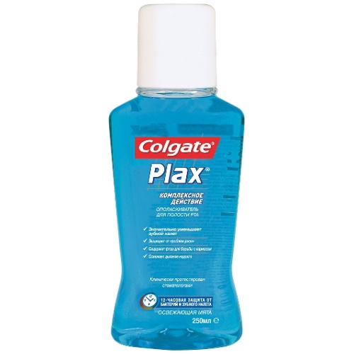 Ополаскиватель для полости рта "Colgate" (Колгейт) Plax освежающая мята 250мл