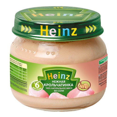 Пюре детское мясное "Heinz" (Хайнц) нежная крольчатина 80г