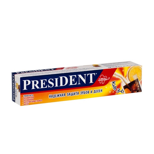 Зубная паста "President" (Президент) детская Kids 3-6лет со вкусом колы 50мл