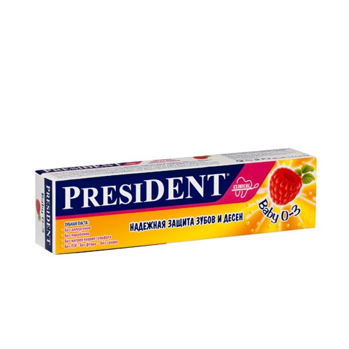 Зубная паста "President" (Президент) детская Baby 0-3лет 30мл