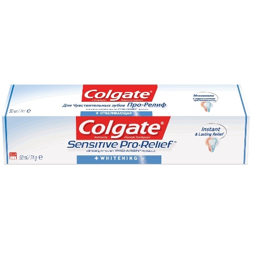 Зубная паста "Colgate" (Колгейт) Sensitive Pro-Relief сенсетив про релиф отбеливающая 75мл