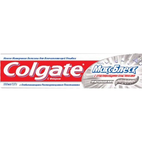 Зубная паста "Colgate" (Колгейт) МаксБлеск кристальная мята 100мл
