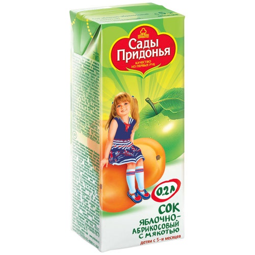 Сок "Сады Придонья" яблочно-абрикосовый с мякотью 0