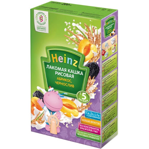 Каша детская "Heinz" (Хайнц) лакомая рисовая курага