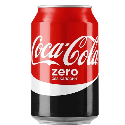 Напиток "Coca-Cola" (Кока-Кола) Zero газированный 0.33л ж/б