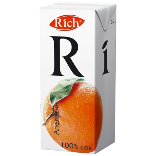 Сок "Rich" (Рич) апельсин с мякотью 0