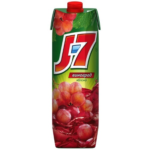 Нектар "J-7" красный виноград яблоко 0