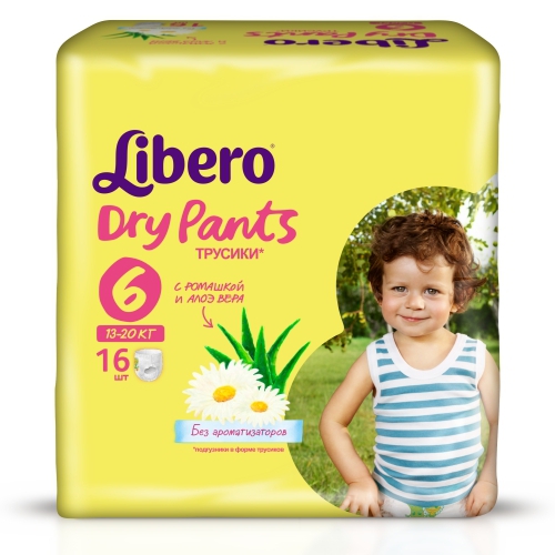 Подгузники-трусики "Libero" (Либеро) Dry Pants 13-20кг 16шт