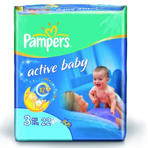 Подгузники "Pampers Active Baby" (Памперс Актив Бэби) Midi 4-9кг 22шт