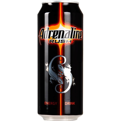 Напиток энергетический "Adrenaline rush" (Адреналин Раш) газированный 500мл ж/б