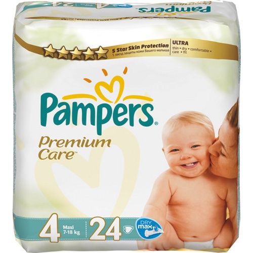 Подгузники "Pampers Premium Care" (Памперс Премиум Кеа) Maxi 7-18кг 24шт