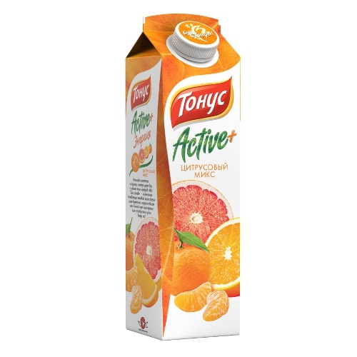 Нектар "Тонус Актив +" смесь цитрусовых фруктов с мякотью с мякотью для детского питания 0