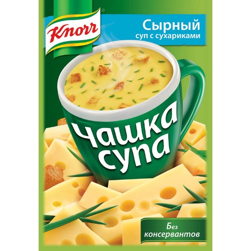 Чашка супа "Knorr" (Кнорр) Сырный с сухариками 15г