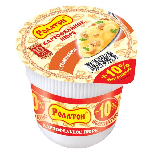Пюре картофельное "Роллтон" с сухарями 40г Россия