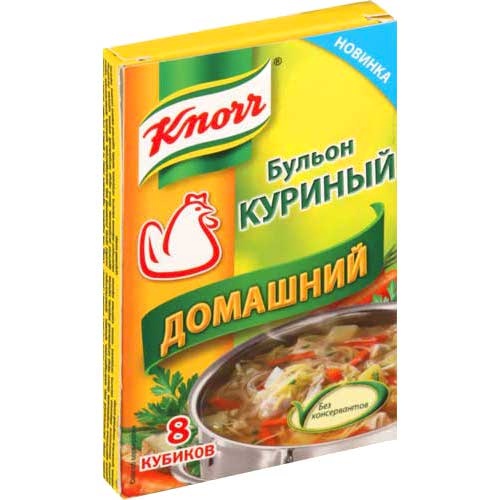 Бульон "Knorr" (Кнорр) куриный домашний 8штх10г кубики