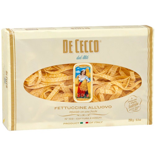 Макаронные изделия "De Cecco" (Де Чекко) №103 феттучини яичные лапша 250г Италия