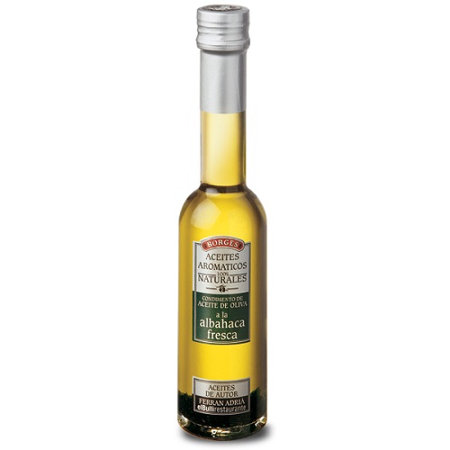 Масло оливковое 100% BORGES со свежим базиликом 0.20л