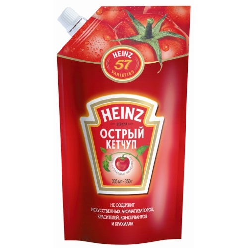 Кетчуп "Heinz" (Хайнц) острый 350г дойпак