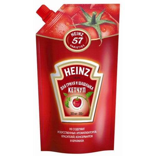 Кетчуп "Heinz" (Хайнц) для гриля и шашлыка 350г дойпак