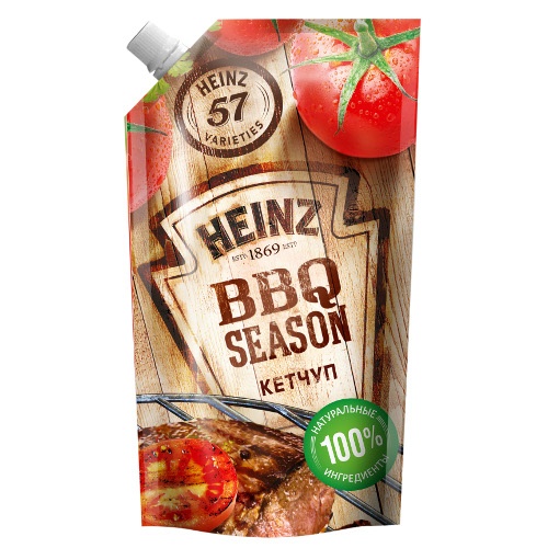 Кетчуп "Heinz" (Хайнц) BBQ season 350г дой-пак