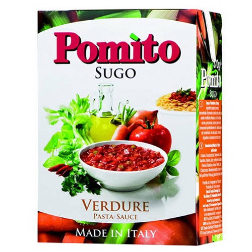 Соус "Pomito" (Помито) Verdure для спагетти томатный с овощами 370г тетра пак
