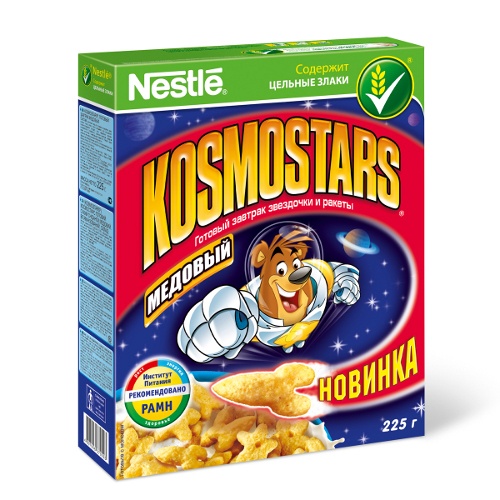 Готовый завтрак "Nestle Kosmostars" (Нестле Космостарс) медовые звездочки 225г
