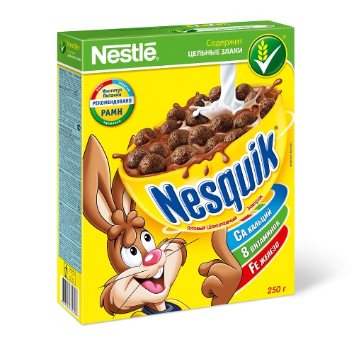 Готовый завтрак "Nestle Nesquik" (Нестле Несквик) шарики с шоколадом 250г