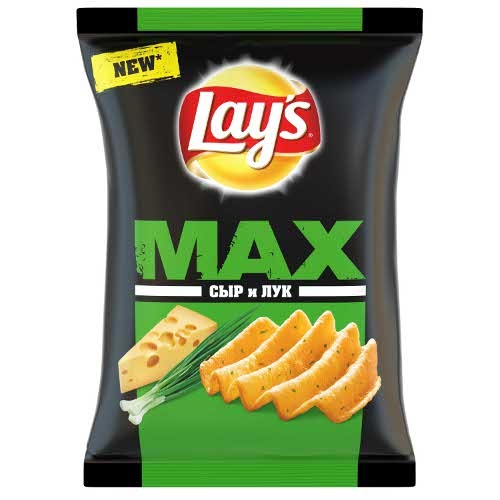 Чипсы "Lays Max" (Лейс Макс) сыр и лук 100г пакет