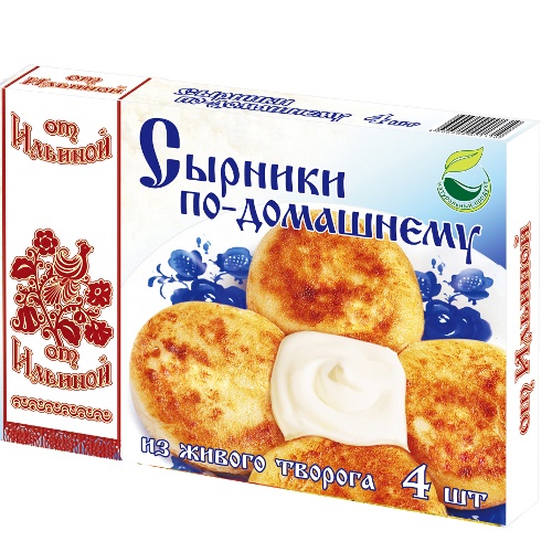 Сырники "От Ильиной" по-домашнему 4шт 300г коробка
