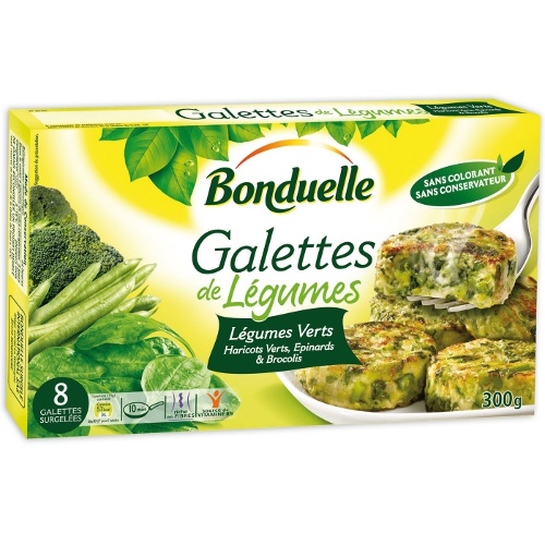 Овощные галеты "Bonduelle" (Бондюэль) Зеленый букет 300г замороженные
