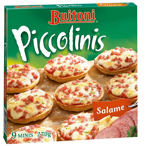 Пицца "Buitoni La Pizzeria" (Буитони Ла Пиццерия) Piccojinis (Пикколини) Салями 275г (9-minis) замороженная