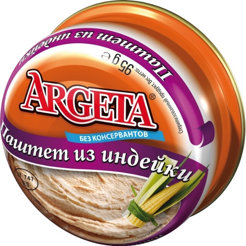 Паштет "Argeta" (Аргета) из мяса индейки 95г ж/б