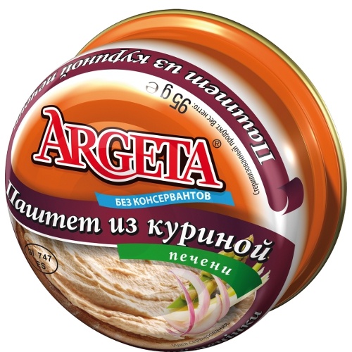 Паштет "Argeta" (Аргета) из куриной печени 95г ж/б