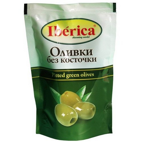 Оливки "Iberica" (Иберика) без косточки 170г пласт.пакет