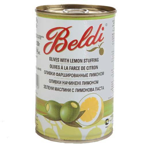 Оливки "Beldi" (Белди) зеленые фаршированные лимоном 300г