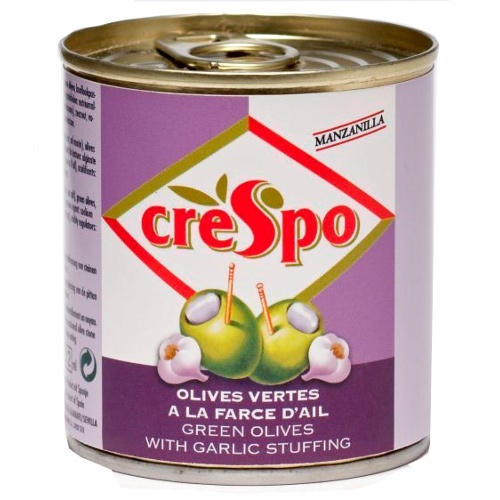 Оливки "Crespo" (Креспо) фаршированные чесноком 200г ж/б