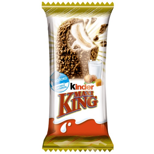 Пирожное "Kinder" (Киндер) Maxi King молоко орехи и карамель 35г