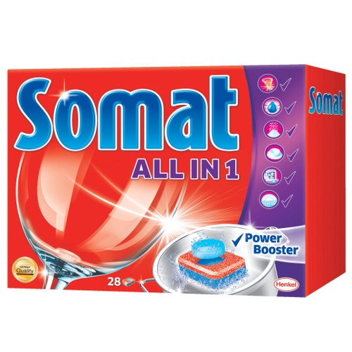 Таблетки для посудомоечных машин "Somat" (Сомат) все в одном 28шт 560г